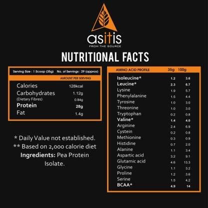 AS-IT-IS Nutrition Pea Protein Isolate | Designed for Meal Supplementation | Vegan Plant Protein | Easy To Digest - Vegan & Gluten-Free (1000 gms) - Image 4