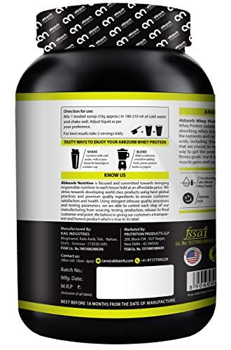 Abbzorb Whey Protein 26g Protein | 5.8g BCAA -with Digestive Enzymes|Guranteed Lab Report (Vanilla, 1 Kg) - Image 8