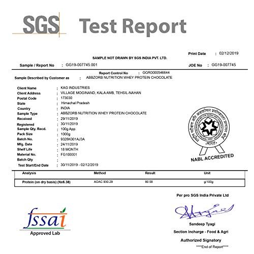 Abbzorb Whey Protein 26g Protein | 6.9g BCAA -with Digestive Enzymes (Chocolate, 1 Kg Refill Pack) - Image 4