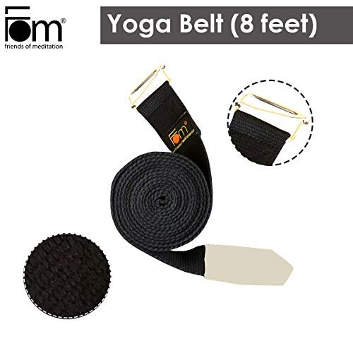 FOM (Friends of Meditation) Yoga Belt- Best for Daily Stretching, Yoga, Pilates, Physical Therapy, Fitness - Image 4