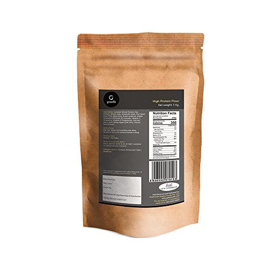 G growfit High Protein Flour 44% (1kg), Soy & Preservative Free, Boosts Immunity & Helps Build Muscle & Recovery, For Roti, Bread, Pizza, Cake etc, Contains Wheat, Oats Groats, Black Rice, Jackfruit, Amaranth, Flax and Pea protein ! - Image 3