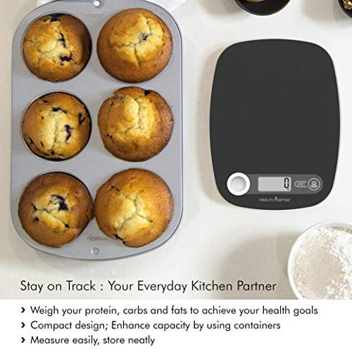 HealthSense KS40 Chef-Mate Ks 40 Digital Kitchen Food Weighing Scale with Tare Function - Image 6