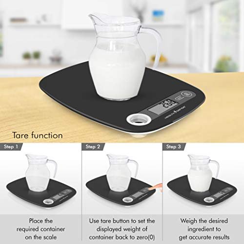 HealthSense KS40 Chef-Mate Ks 40 Digital Kitchen Food Weighing Scale with Tare Function - Image 8