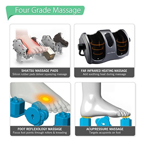 HealthSense Heal-Touch LM 310 Foot Massager Machine for Home Pain Relief with Feet Vibration Massage, Infrared Heating, Touchscreen LED Panel, Wireless Remote & 1 Year Warranty - Image 4