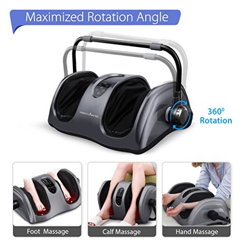 HealthSense Heal-Touch LM 310 Foot Massager Machine for Home Pain Relief with Feet Vibration Massage, Infrared Heating, Touchscreen LED Panel, Wireless Remote & 1 Year Warranty - Image 5