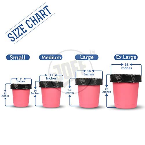 JOFF Premium Garbage Bags (Large) Size 60cm x 81cm (24inch x 32inch) 1 Roll (15 Bags)- Heavy Duty Trash/Dustbin Bags - Image 4