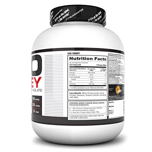 Labrada ISO WHEY 100% Whey Protein Isolate (Post Workout, 25g Protein, 0g Sugar,0 Fat,Gluten Free, Lactose Free, 66 Servings) - 4.4 lbs (2kg) (Chocolate) - Image 3