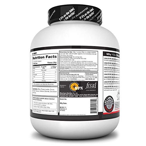 Labrada ISO WHEY 100% Whey Protein Isolate (Post Workout, 25g Protein, 0g Sugar,0 Fat,Gluten Free, Lactose Free, 66 Servings) - 4.4 lbs (2kg) (Chocolate) - Image 4