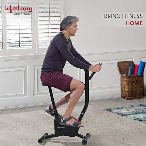 Lifelong LLF54 Fit Pro Stationary Exercise Belt Bike for Weight Loss at Home with Display and Resistance Control - Image 3