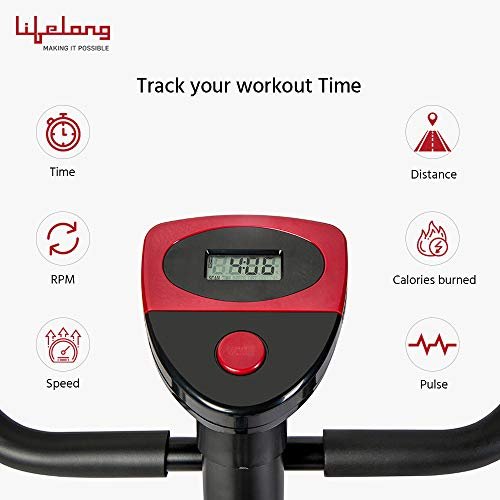 Lifelong LLF54 Fit Pro Stationary Exercise Belt Bike for Weight Loss at Home with Display and Resistance Control - Image 7