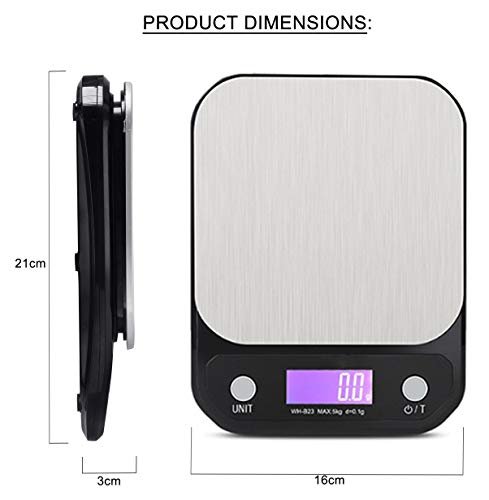 MCP Kitchen Weighing Machine Digital Stainless Steel Electronic LCD Food Weighing Scale Upto 10kgs Weight with USB Cable - Image 3