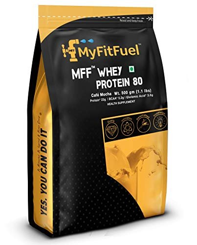MyFitFuel MFF Whey Protein 80 | 500gm, 15 Servings (Café Mocha) - Image 2