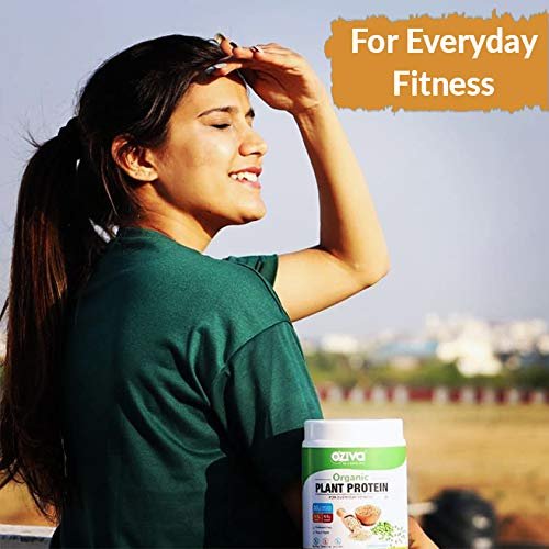 OZiva Organic Plant Protein (30g Vegan Protein - Pea protein a, Brown Rice Protein & Quinoa, Soy free) For Everyday Fitness, Boosts Immunity, Unflavored, 500mg - Image 6