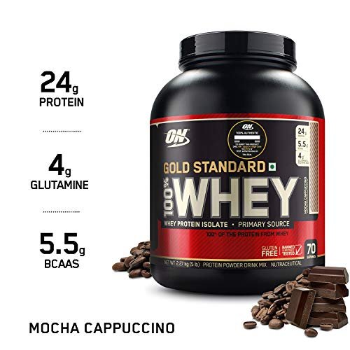 Optimum Nutrition (ON) Gold Standard 100% Whey Protein Powder 5 lbs, 2.27 kg (Mocha Cappuccino), for Muscle Support & Recovery, Vegetarian - Primary Source Whey Isolate - Image 6