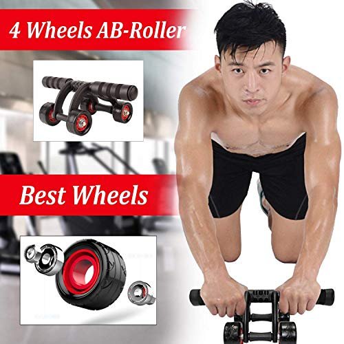 Piesome Anti Skid Wheel Total Body AB Roller Exerciser for Abdominal Stomach Exercise Training Equipment, Roller for Exercise, Excersice Roller, Fitness Roller for Exercise, Ab Roller for Men,Women - Image 4