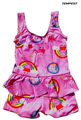 TEMPEST Swimming Kit for Girls | Kids with 1 Swimming Costume | Swim Suit | Swimwear | Swimming Dress Goggles Cap Ear Plug Nose Clip with Free KIT Bag (5-6 Years) - Image 3
