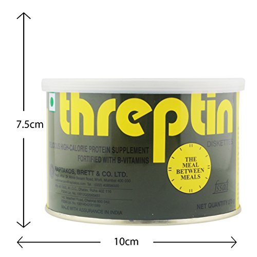 Threptin, Protein Diskettes Protein Biscuit High Calorie Supplement Forfeited with B Vitamin Tin, Regular 275 g - Image 5