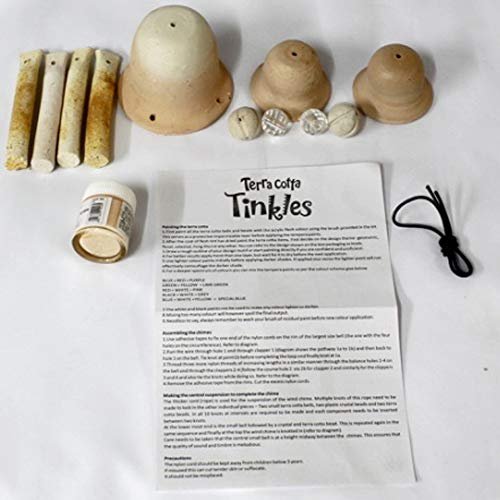 Toykraft :Wind Chime Making Kit - Terracotta Tinkles | DIY Wind Chimes kit for Kids | Handicrafts Chime | DIY for Kids 7 bove Years | Gifts for Girls Boys | Kids Art and Craft Kit - Image 3