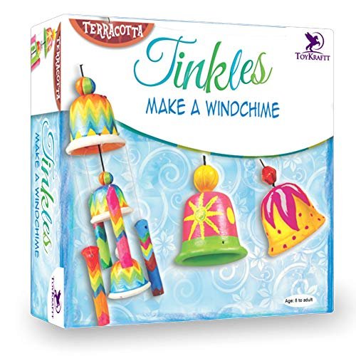 Toykraft :Wind Chime Making Kit - Terracotta Tinkles | DIY Wind Chimes kit for Kids | Handicrafts Chime | DIY for Kids 7 bove Years | Gifts for Girls Boys | Kids Art and Craft Kit