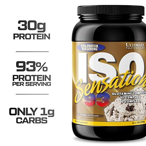 Ultimate Nutrition Protein Powder ISO Sensation - 907 g (28 Servings, Cookies and Cream) - Image 3