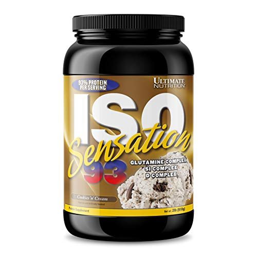 Ultimate Nutrition Protein Powder ISO Sensation - 907 g (28 Servings, Cookies and Cream)