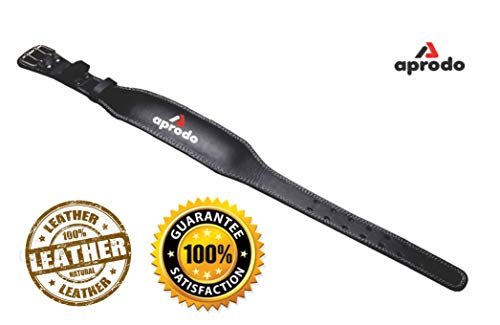 APRODO 4’’ Inch Wide Genuine Leather Weightlifting Belt Back Support Power Training Belt Workout Exercise Power-Lifting Squat Gym Belt for Men and Women - Image 4