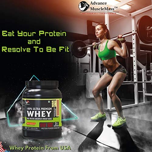 Advance MuscleMass Whey Protein Concentrate With Enzyme Blend| 24.7 g protein | Lab tested | Raw Whey from USA | Chocolate Flavour | 1 Kg (2.2 lb) - Image 5