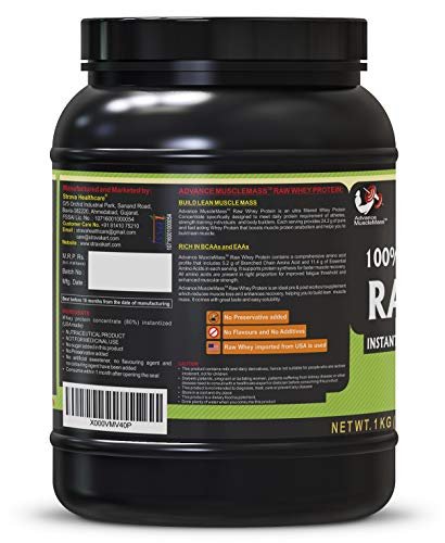 Advance Musclemass 100% Raw Whey Protein Supplement Powder (Unflavoured) 1 Kg 2.2 Lb (33 Servings) - Image 4