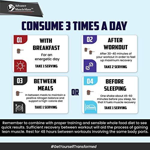 Advance Musclemass 100% Raw Whey Protein Supplement Powder (Unflavoured) 1 Kg 2.2 Lb (33 Servings) - Image 5