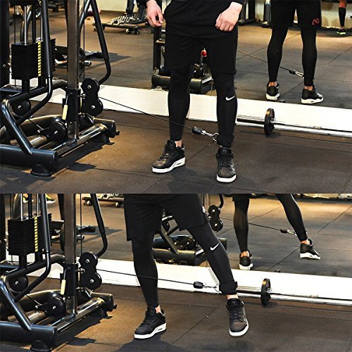 B Fit Ankle Strap Neoprene Padded Fitness Wrist Cuff with D Ring High Strength Exercises Belt Gym Pulley Strap for Cable Machines, One Pair - Image 4
