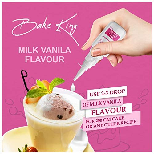 BAKE KING Milk Vanilla Flavour 30ML Essence for Baking Cakes, Jams, Jelies, Cookies, Ice Creams and Puddings Liquid Food Essence for Cake Making (Milk Vanilla Flavour 30ml) - Image 4