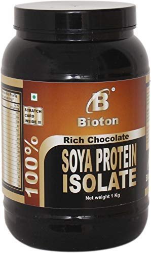 Bioton 100% Soya Protein Isolate (Vegan Protein) - 1 KG - Rich Chocolate