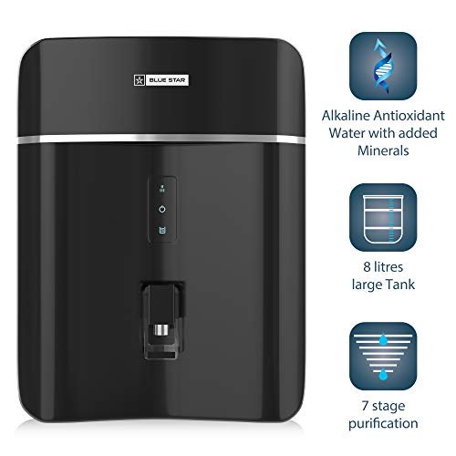 Blue Star Opulus 8 L RO+UV+UF+IBT Alkaline Water Purifier, Black - Image 6
