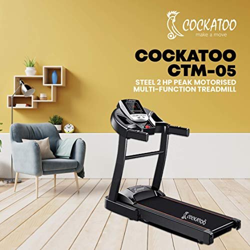 Cockatoo CTM-05 1.5 HP - 2HP Peak DC Motorized Treadmill for Home, with 3 Level Manual Incline, Max Speed 14 Km/Hr, Max User Weight 90 Kg(DIY, Do It Yourself Installation, Multicolor) - Image 4