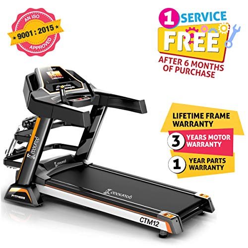 Cockatoo CTM12, 6 HP Peak AC Motorized Treadmill, Max Speed 22 Km/Hr, Max User Weight 150 Kg (Free Installation Assistance) - Image 3