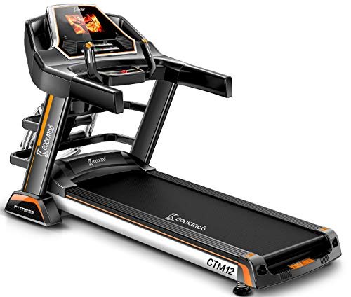 Cockatoo CTM12, 6 HP Peak AC Motorized Treadmill, Max Speed 22 Km/Hr, Max User Weight 150 Kg (Free Installation Assistance)