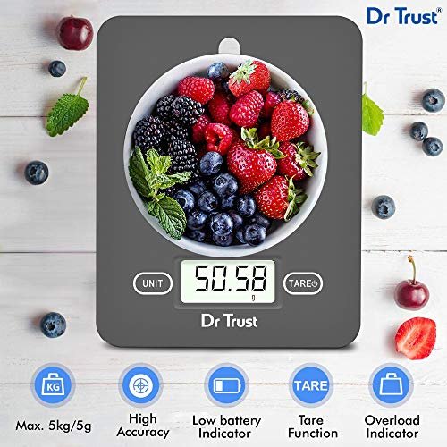 Dr Trust (USA) Electronic Kitchen Digital Scale Weighing Machine - 517 (Gray) - Image 6