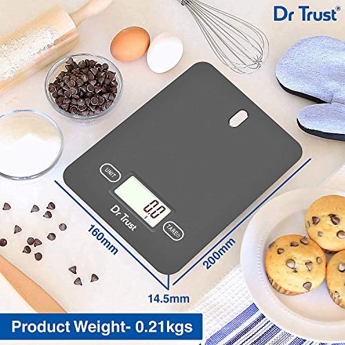 Dr Trust (USA) Electronic Kitchen Digital Scale Weighing Machine - 517 (Gray) - Image 7