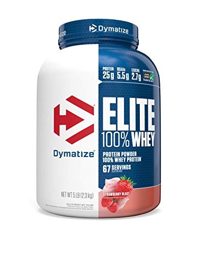 Dymatize Elite 100% Whey Protein Supplement Powder, Pre and Post Workout Protein Powder, 5 lbs, 2.26 kg, Strawberry Blast - Image 2