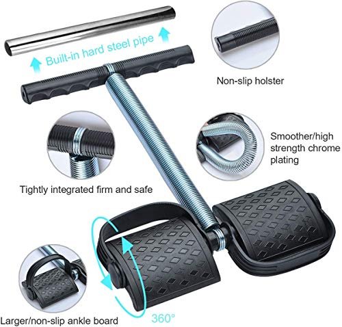 EVERYONIC Single Spring Tummy Trimmer and Double Wheel AB Roller Combo for Abs Core Abdominal Workout Back Exercise Strength Training Home Gym Equipment Fitness Body Toner for Men and Women - Image 3