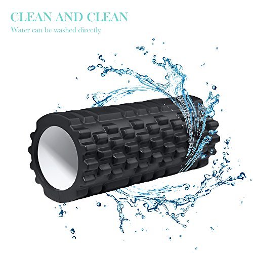 FEGSY Foam Roller for Exercise, Fitness, Back Pain, Deep Tissue Massage, and Physiotherapy (Black) - Image 5