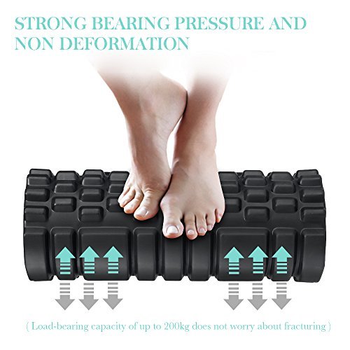 FEGSY Foam Roller for Exercise, Fitness, Back Pain, Deep Tissue Massage, and Physiotherapy (Black) - Image 6