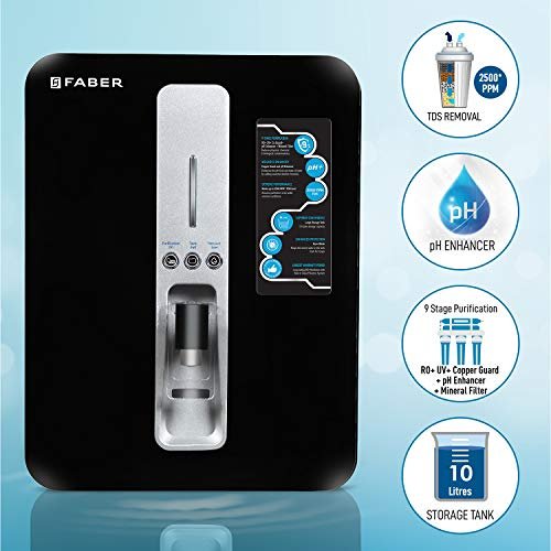 Faber Neutron PRO PH Enhancer+MAT) 9 Stage, Water Purifier with Upto 2500 TDS, Black - Image 4