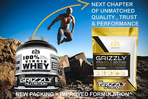 Grizzly Nutrition - 100% Virgin whey protein - with digestive enzymes & probiotics - 2.21lb-1kg - Image 3