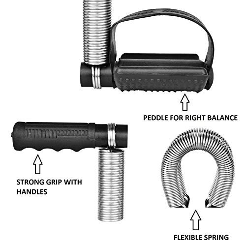 HUSB® Double Spring Tummy Trimmer Pro Waist Trimmer Abs Exerciser Body Toner Fat Buster Home Gym Abdominal Exercise Fitness Equipment Leg Exerciser for Men and Women (Red,Black) (Double Spring) - Image 4