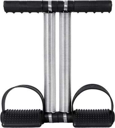 HUSB® Double Spring Tummy Trimmer Pro Waist Trimmer Abs Exerciser Body Toner Fat Buster Home Gym Abdominal Exercise Fitness Equipment Leg Exerciser for Men and Women (Red,Black) (Double Spring)
