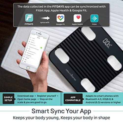 HealthSense Fitdays BS 171 Smart Bluetooth Body Weighing Scale | Digital Fitness Weight Machine with Mobile App, BMI and Fat Analysis with 13 compositions | Batteries and One Year Warranty Included - Image 6