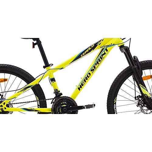 Hero Sprint Pro Ceralo 24T 21-Speed Bicycle (Yellow) - Image 3