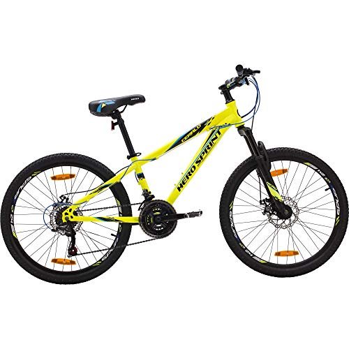 Hero Sprint Pro Ceralo 24T 21-Speed Bicycle (Yellow)