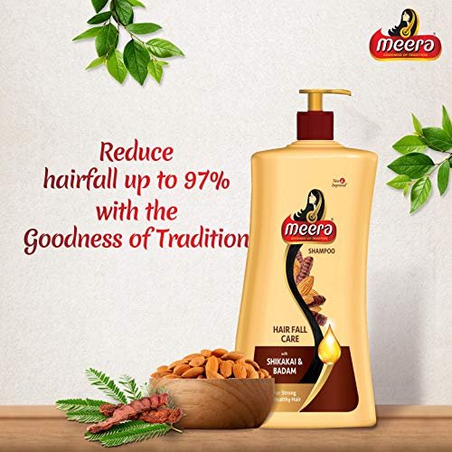 Meera Hairfall Care Shampoo, With Goodness Of Badam and Shikakai, For Men And Women, 1L - Image 3